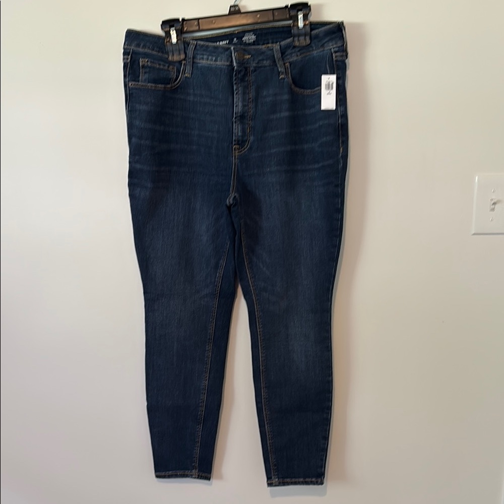 Old Navy Blue High Rise Rockstar Super Skinny Jeans